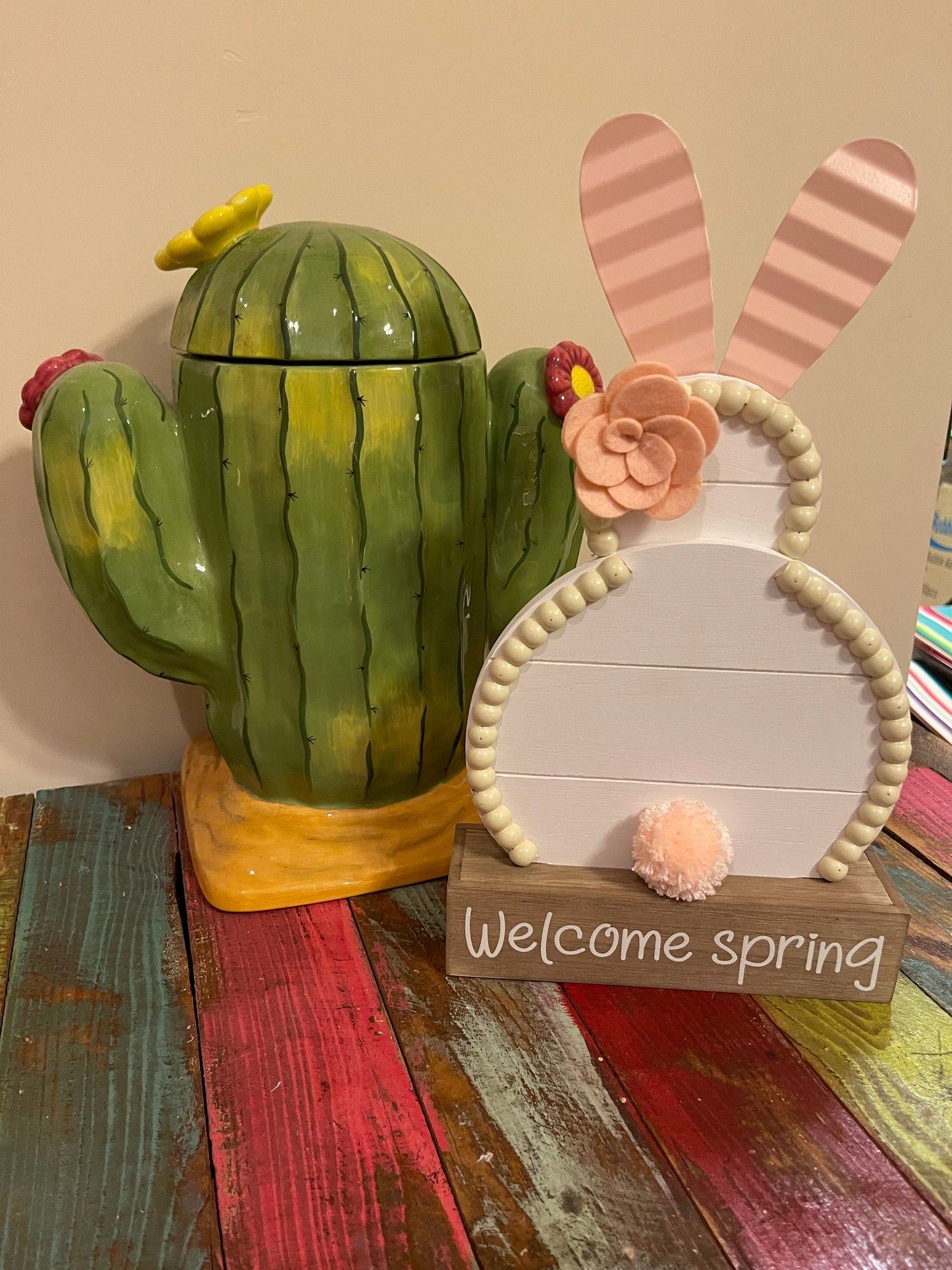 14” metal bunny