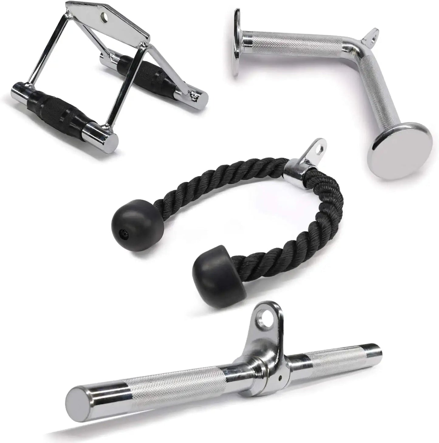 Yes4All Tricep Press down Cable Machine Attachment Set, LAT Pulldown Attachment, Cable Machine Accessories for Home Gym