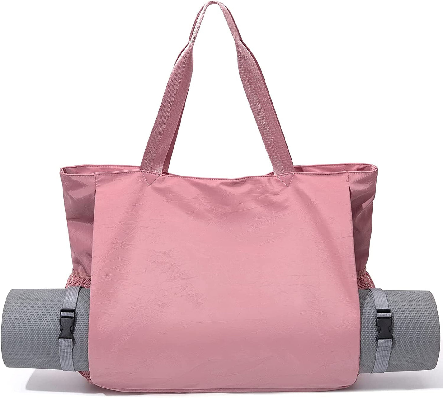 BOCMOEO Yoga Mat Bag, Yoga Tote Bags and Carriers for Women, Waterproof Yoga Mat Carrying Bag Shoulder Gym Bag with Yoga Mat Holder & Wet Pocket for Gym, Yoga, Pilates, Travel, Beach and Daily Use