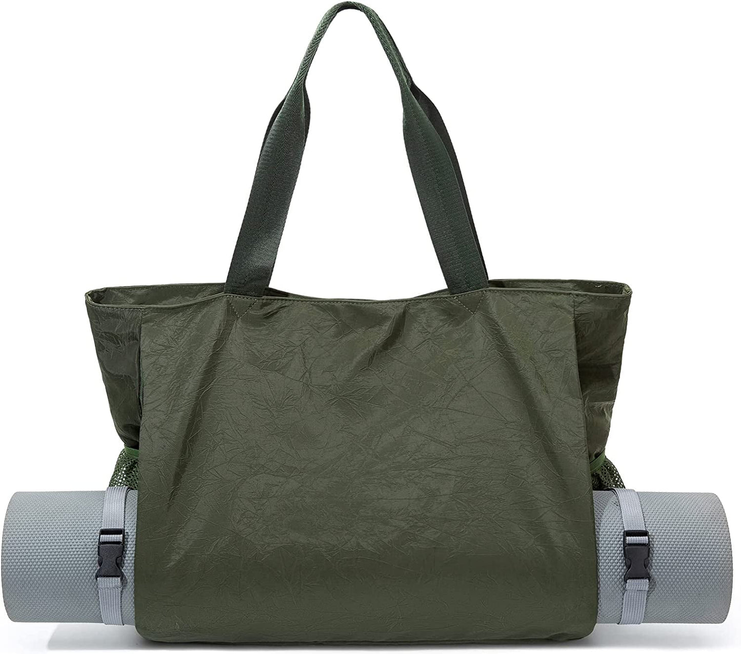 BOCMOEO Yoga Mat Bag, Yoga Tote Bags and Carriers for Women, Waterproof Yoga Mat Carrying Bag Shoulder Gym Bag with Yoga Mat Holder & Wet Pocket for Gym, Yoga, Pilates, Travel, Beach and Daily Use