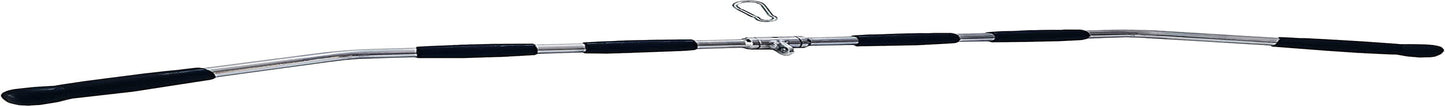Yuhqc Lat Bar Cable Machine Attachment Curl Pulldown Bar Barbell Revolving Bar, Multi-Exerciser Cable Attachment Bar, Solid Steel Tricep Press down Bar with Rubber Handgrips & Revolving Hanger