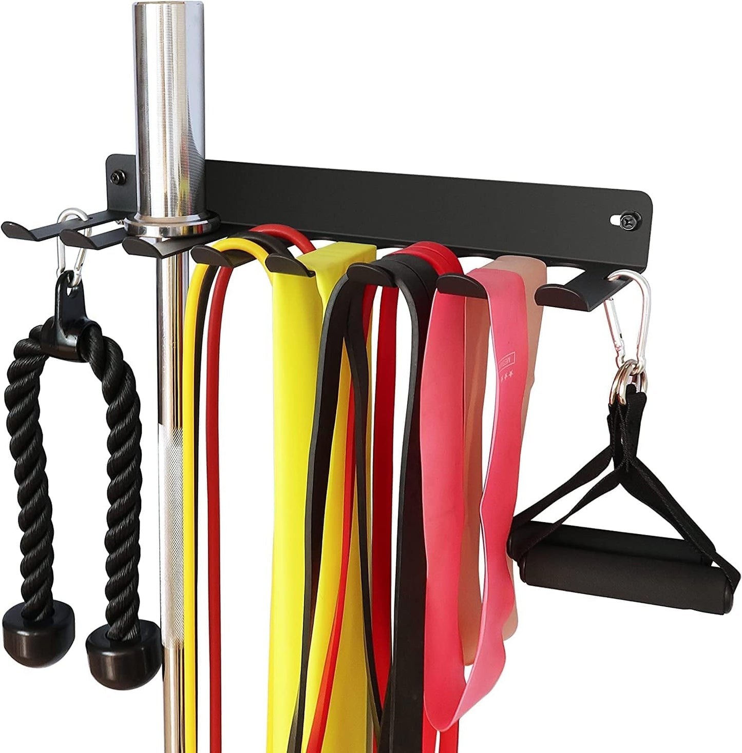 Alvade Home Gym Storage Rack, Barbell Rack Weight Room Organizer Prong Gym Equipment Storage Rack for Gym Accessories like Fitness Bands,Resistance Bands,Straps,Foam Rollers,Barbell