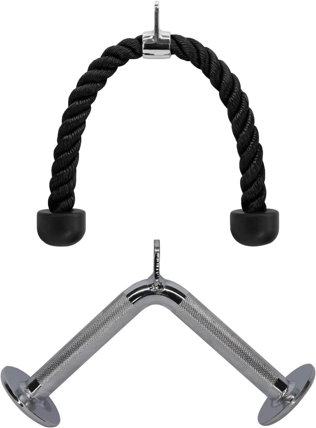 Yes4All Tricep Press down Cable Machine Attachment Set, LAT Pulldown Attachment, Cable Machine Accessories for Home Gym