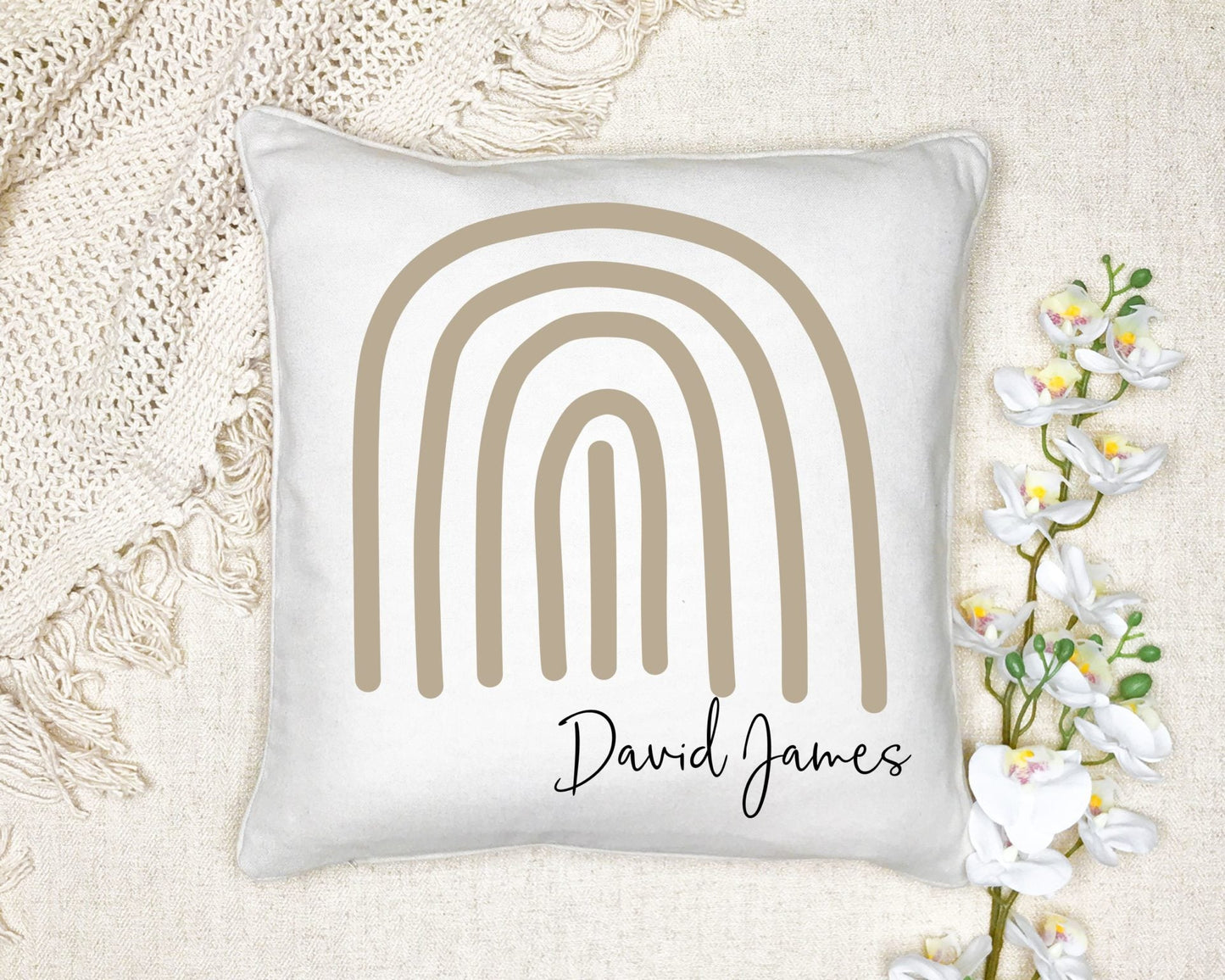 Timber Tinkers - Personalised Pillow Case | Boho Rainbow