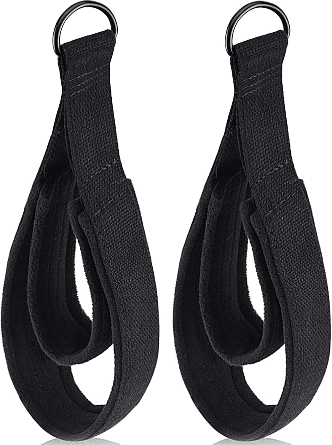 TOBWOLF 2PCS Pilates Straps, Pilates Double Loop Straps for Reformer, Fitness D-Ring Straps Double Loops Padded, Pilates Equipment D-Ring Exercise Straps Yoga Exercise Accessories for Home Gym Workout