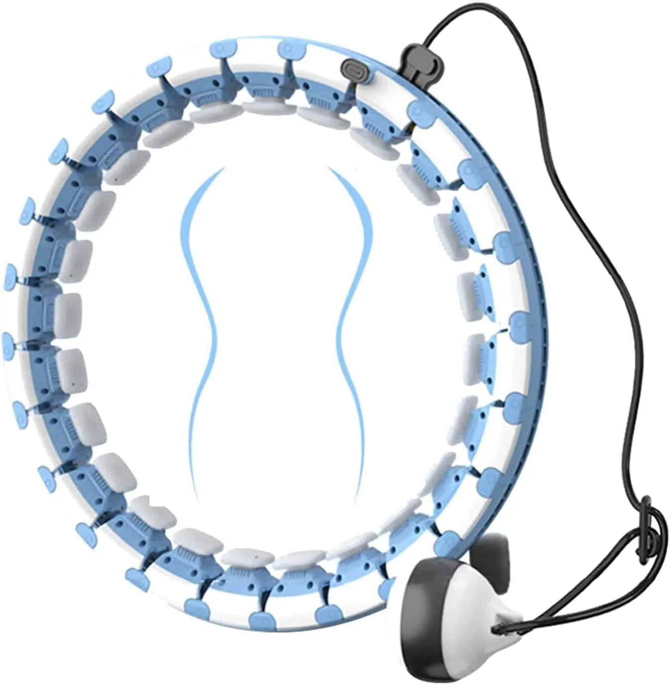 TOMOIN Hula Hoops for Adults Weight Loss,Smart Weighted Hoola Hoops for Adults & Kids Weight Loss, 24 Detachable Knots Non-Falling Smart Hoola Hoops