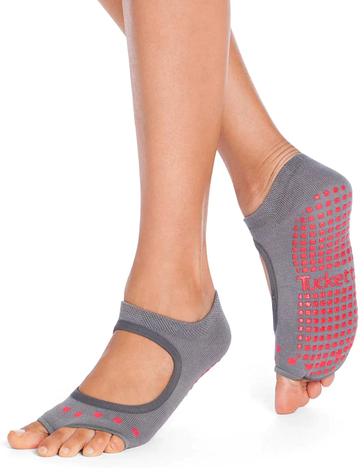 Tucketts Anklet Toeless Non-Slip Grip Socks - Yoga, Barre, Pilates, Home & Leisure - 1 Pair, Size 5-9