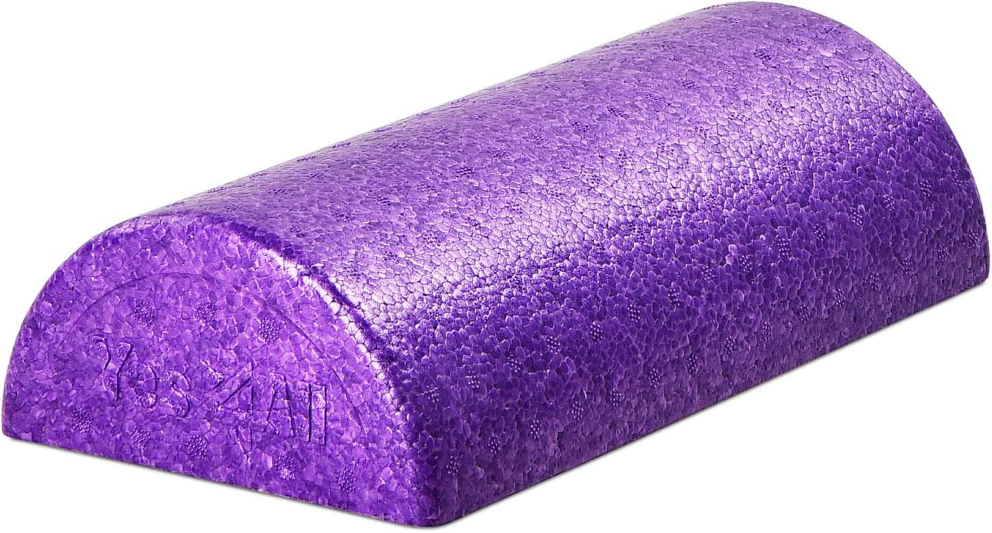 Yes4All High Density Half round Foam Roller Support Pain Relieved, Physical Therapy, Back, Leg and Muscle Restoration, 12", 18", 24", 36"