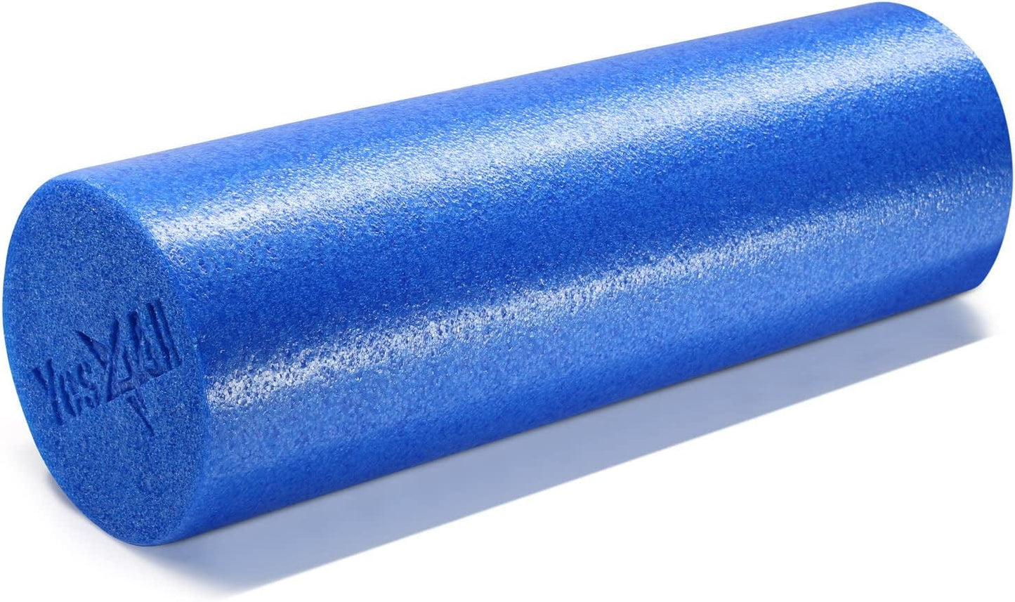 Yes4All Soft-Density round PE and Two-Layer Foam Roller 12", 18", 24", 36" for Back, Legs, Exercise, Deep Tissue and Muscle Massage