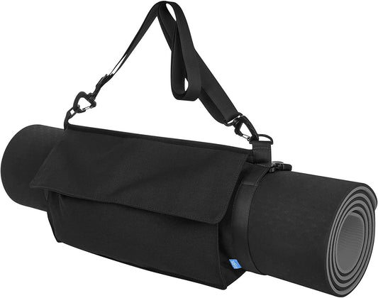 Xxerciz Yoga Mat Bag, Yoga Mat Carrier Pouch Tote with Adjustable Shoulder Straps and Large Size Storage Pockets, Light and Easy-Clean, Fits Most Size Mats