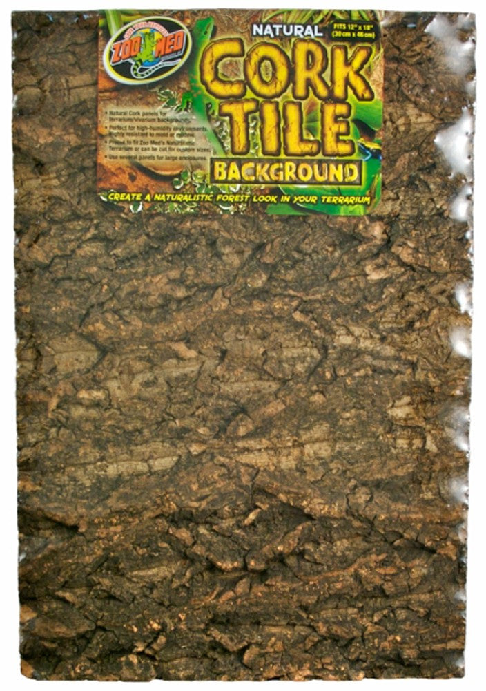 Zoo Med Natural Cork Tile Background Brown 12 Inches X 18 Inches; Medium