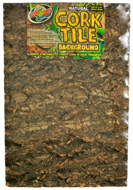 Zoo Med Natural Cork Tile Background Brown 12 Inches X 18 Inches; Medium