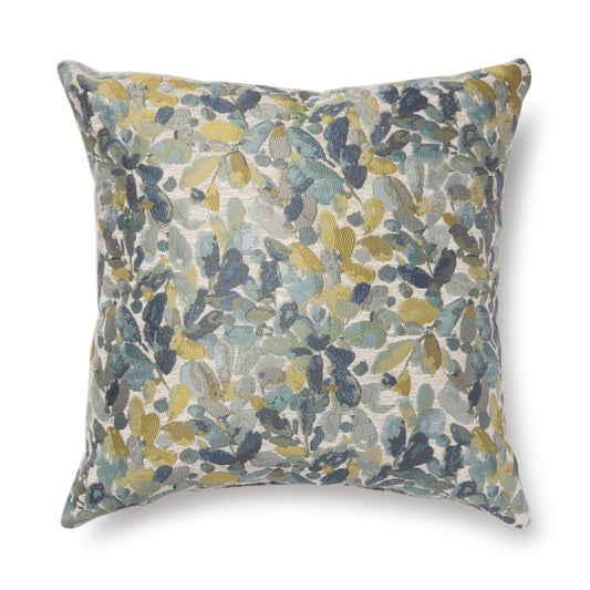 Botanical Decorative Square Pillow 20x20 Inches Blue