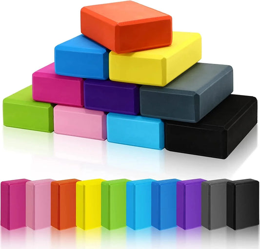 10 Pcs Foam EVA Yoga Blocks Lightweight Yoga Bricks Non Slip Supportive Foam Blocks Yoga Prop Accessories for Yoga, Pilates, Stretching and Meditation, Women Men Yogi Yoga Beginners