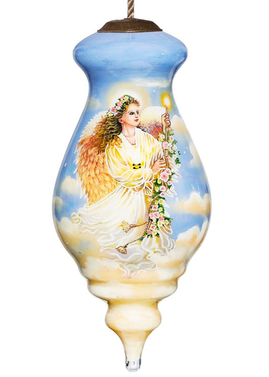 Angle of Love and Light Glass Hanging Ornament