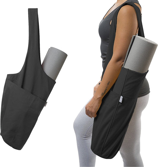 Yogiii Yoga Mat Bag | the ORIGINAL Yogiiitote | Yoga Mat Tote Sling Carrier with Large Side Pocket & Zipper Pocket | Fits Most Size Mats