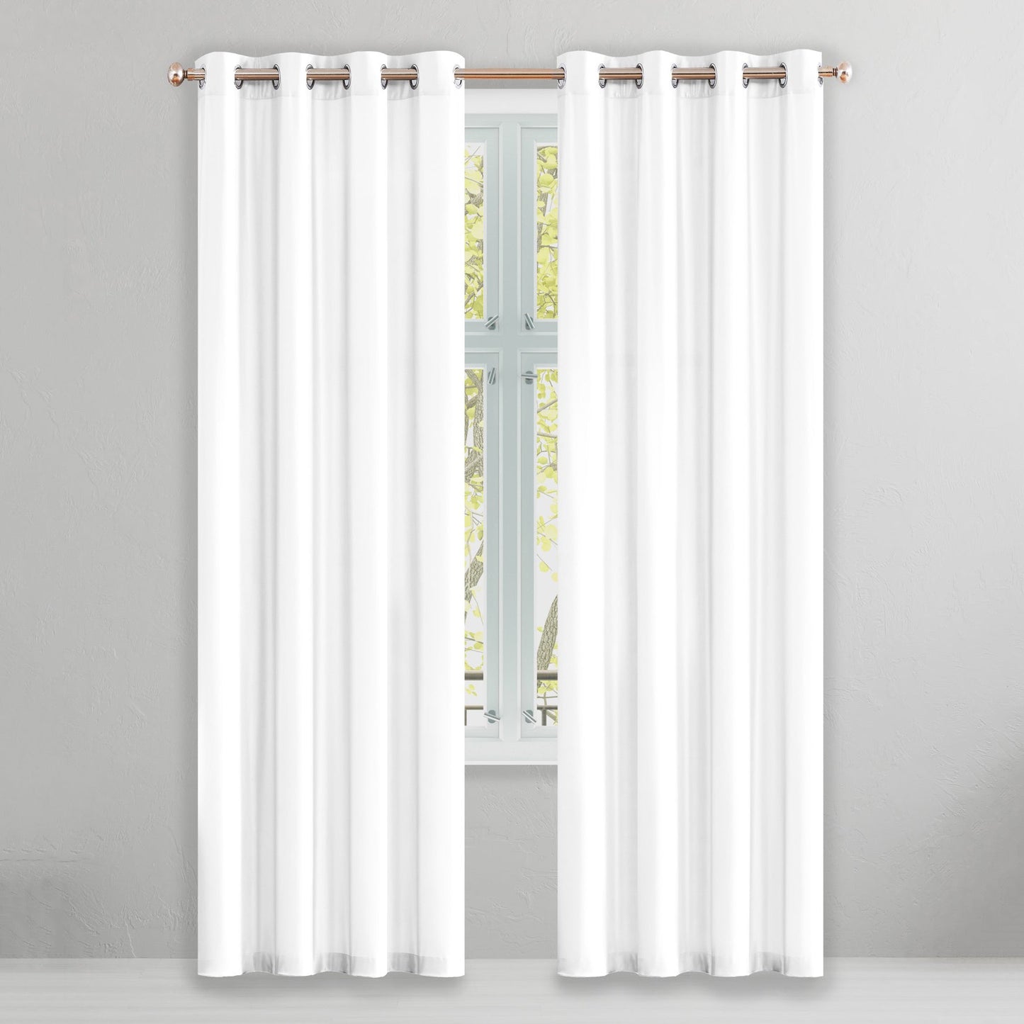 2-Piece Set: Solid Blackout Thermal Window Curtain Pair Panel