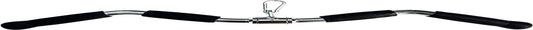 Yuhqc Lat Bar Cable Machine Attachment Curl Pulldown Bar Barbell Revolving Bar, Multi-Exerciser Cable Attachment Bar, Solid Steel Tricep Press down Bar with Rubber Handgrips & Revolving Hanger