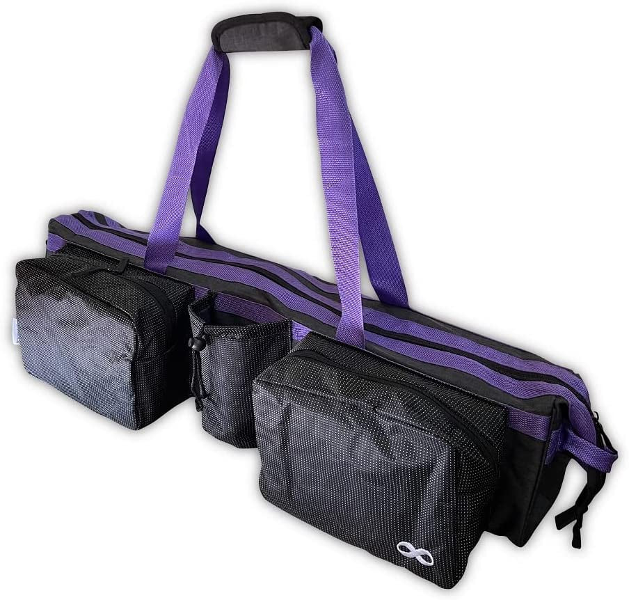 Yogaaddict Yoga Mat Tote Bag "Supreme" and Carriers with Pocket & Zipper, 30" Long, Extra Large, Fit Most Mat Size, Pilates, Gym, Compartment for Yoga Block, Easy Access