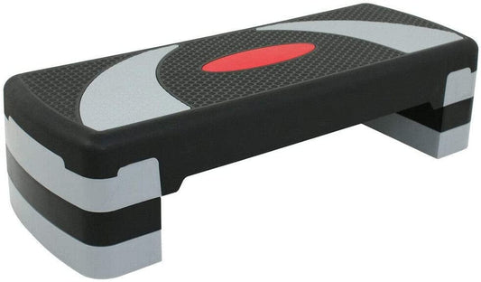 30'' Fitness Aerobic Step Adjust 4" - 6" - 8" Exercise Stepper with Risers