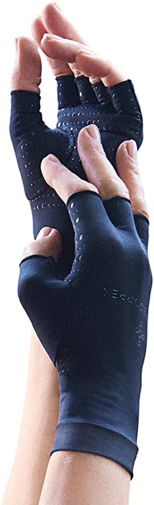Tommie Copper Men'S Recovery Fingerless Gloves, Black, Small