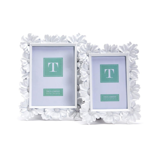 White Daisy Picture Frame Set