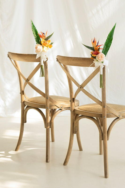 Aisle & Chair Decor in Tropical Citrus & Pink
