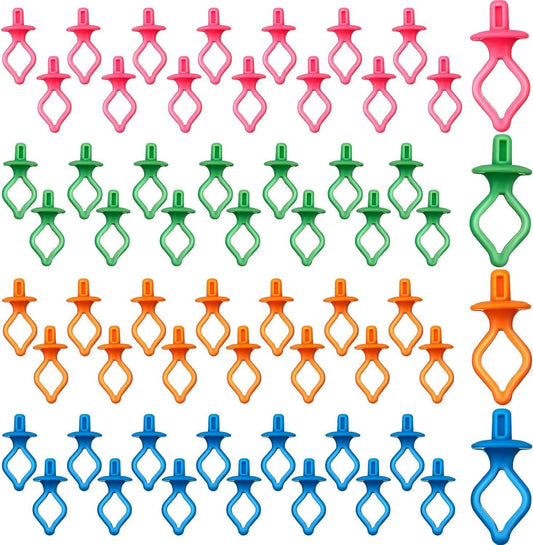 60 Pieces Bobbin Holder Thread Spool Holder Stack Bobbins on Spool Tops for Type a L and M Bobbins, Sewing Machine Bobbin Holder Quilting and Sewing Thread Bobbins Clip, 4 Colors