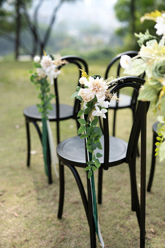 Aisle & Chair Decor in Emerald & Tawny Beige