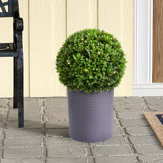17" Garden Topiary Décor With Solar Powered LED Lights