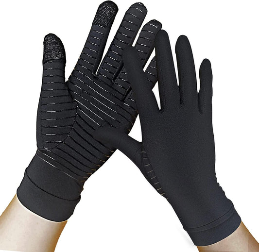Arthritis Gloves Full Finger Copper Compression Gloves for Carpal Tunnel , Hand Pain,Fit for Men Women