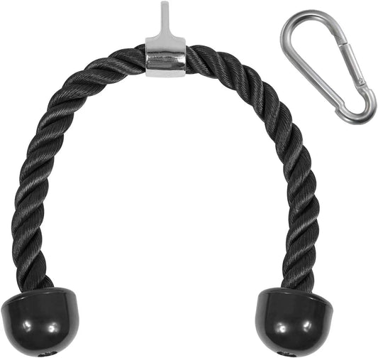 Yes4All Deluxe Tricep Rope Cable Attachment, 27 & 36 Inch with 4 Colors, Exercise Machine Attachments Pulley System Gym Pull down Rope with Carabiner