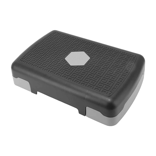 Adjustable Workout Aerobic Stepper, Aerobic Exercise Step Platform Deck Fitness Board Dance Yoga Athletic Shockproof Impede Slip Stackable Platform Trainer Stepper for Home Gym Extra Options