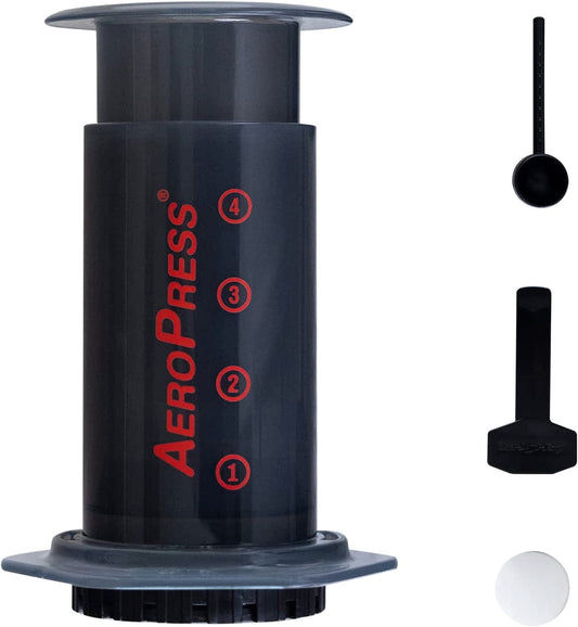 Aeropress Original Coffee and Espresso Maker, Barista Level Portable Coffee Maker with Chamber, Plunger, and Filters, Quick Coffee and Espresso Maker, Made in USA