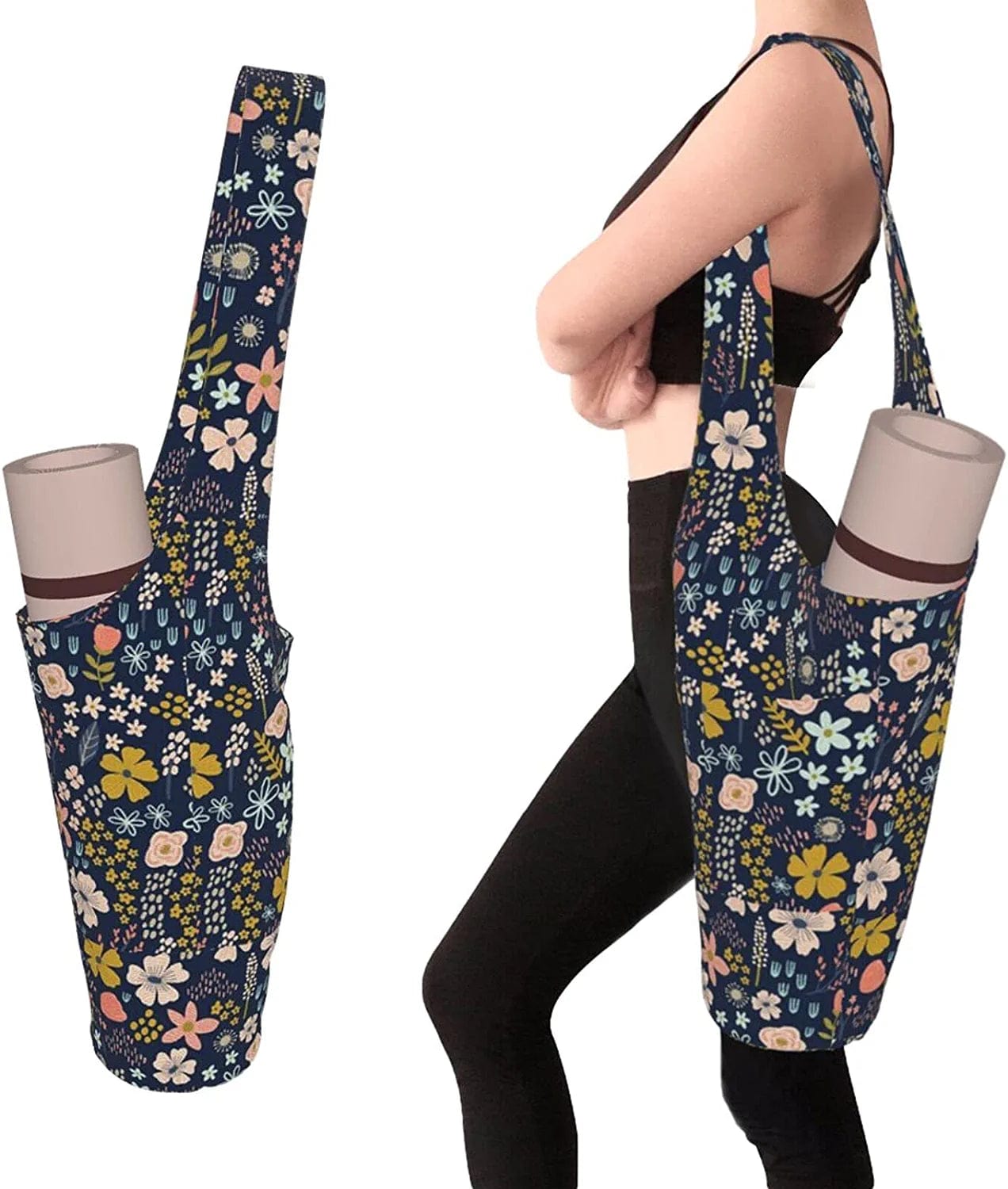 AJAYGEG Yoga Mats Bag with Pockets for Thick Mats Yoga Mat Bag Men Large Size Yoga Accessories Yoga Mat Bag for Women