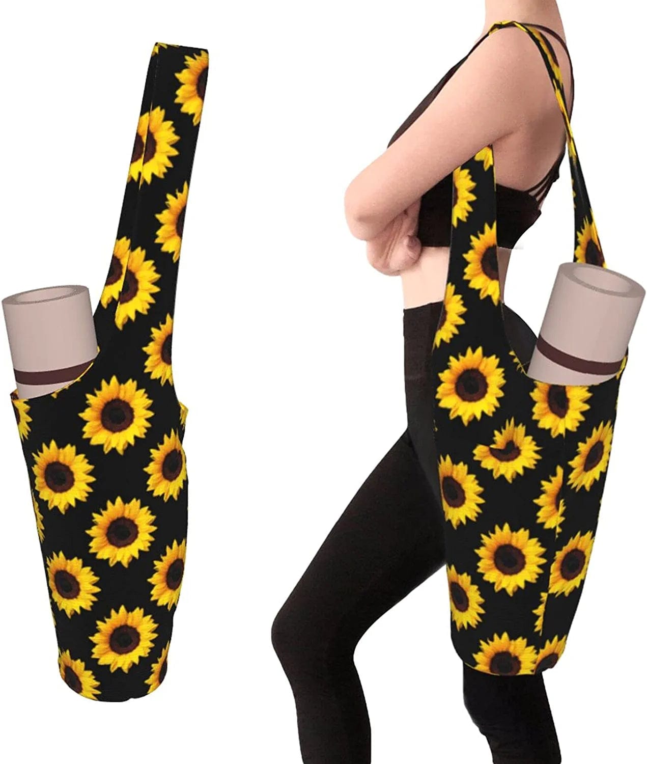 AJAYGEG Yoga Mats Bag with Pockets for Thick Mats Yoga Mat Bag Men Large Size Yoga Accessories Yoga Mat Bag for Women
