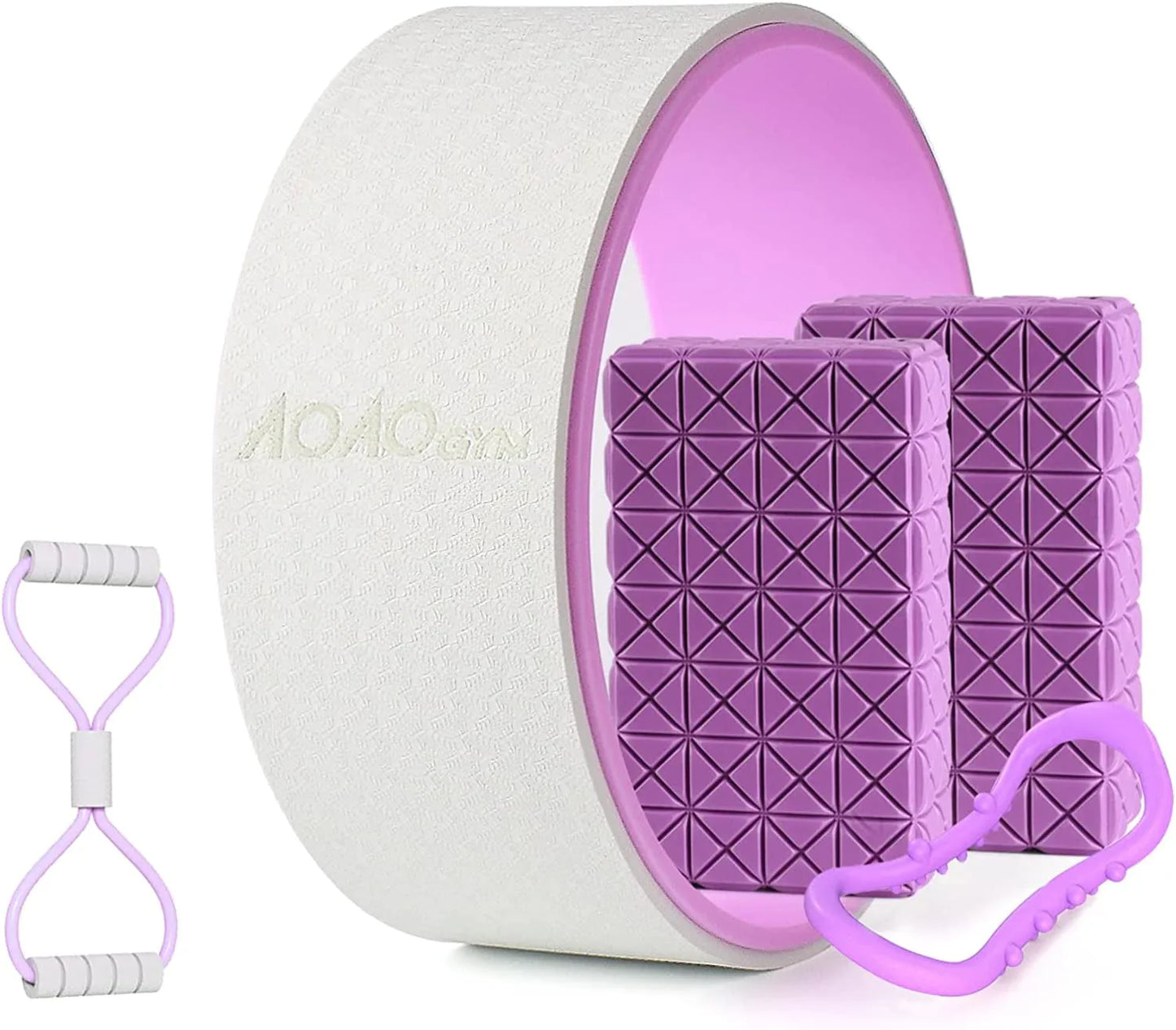 AOAOGYM Yoga Wheel Back Wheel for Back Pain, Stretches and Strengthens Core Muscles, Relieves Strain to Muscles and Ligaments, 13 X 5 Inch