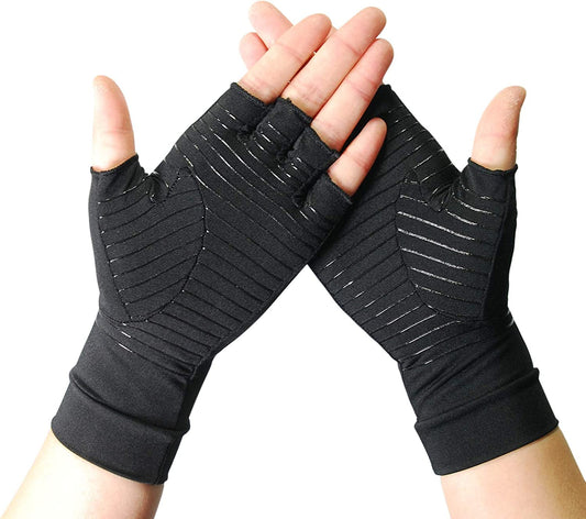 Arthritis Copper Compression Gloves – Highest Infused Copper Content, Comfortable Fit for Men and Women, Alleviate Rheumatoid Pains, Ease Muscle Tension, Relieve Carpal Tunnel Aches (M)