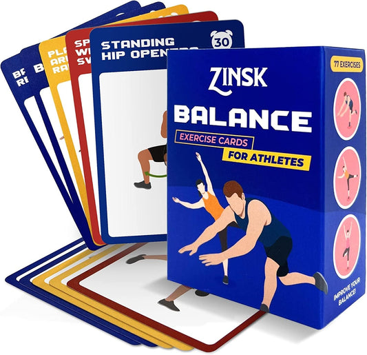 Balance Exercise Cards for Athletes – Workout Cards for Core and Standing Balance – Balance Trainer Fitness Deck for Full-Body Balance Exercises for Gym & Home Workout - Fitness Exercise Cards