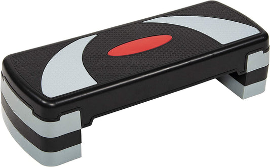 Balancefrom Adjustable Workout Aerobic Stepper Step Platform Trainer, 4 Removable Raisers Included