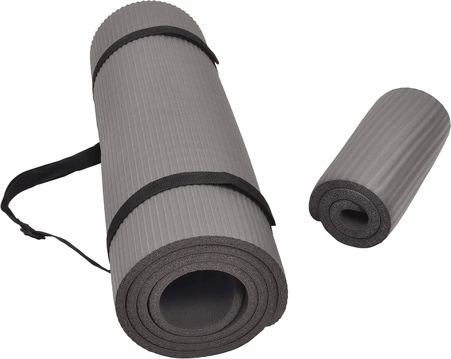Balancefrom All Purpose 1/2-Inch Extra Thick High Density Anti-Tear Exercise Yoga Mat and Knee Pad with Carrying Strap and Yoga Blocks