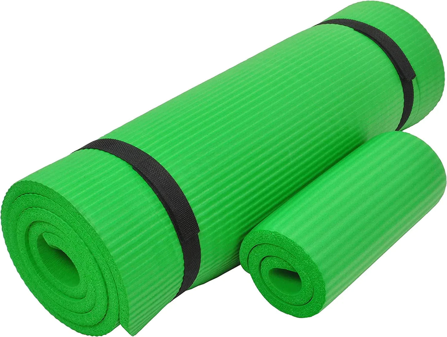 Balancefrom Everyday Essentials 1/2-Inch Extra Thick High Density Anti-Tear Exercise Yoga Mat with Knee Pad and Carrying Strap