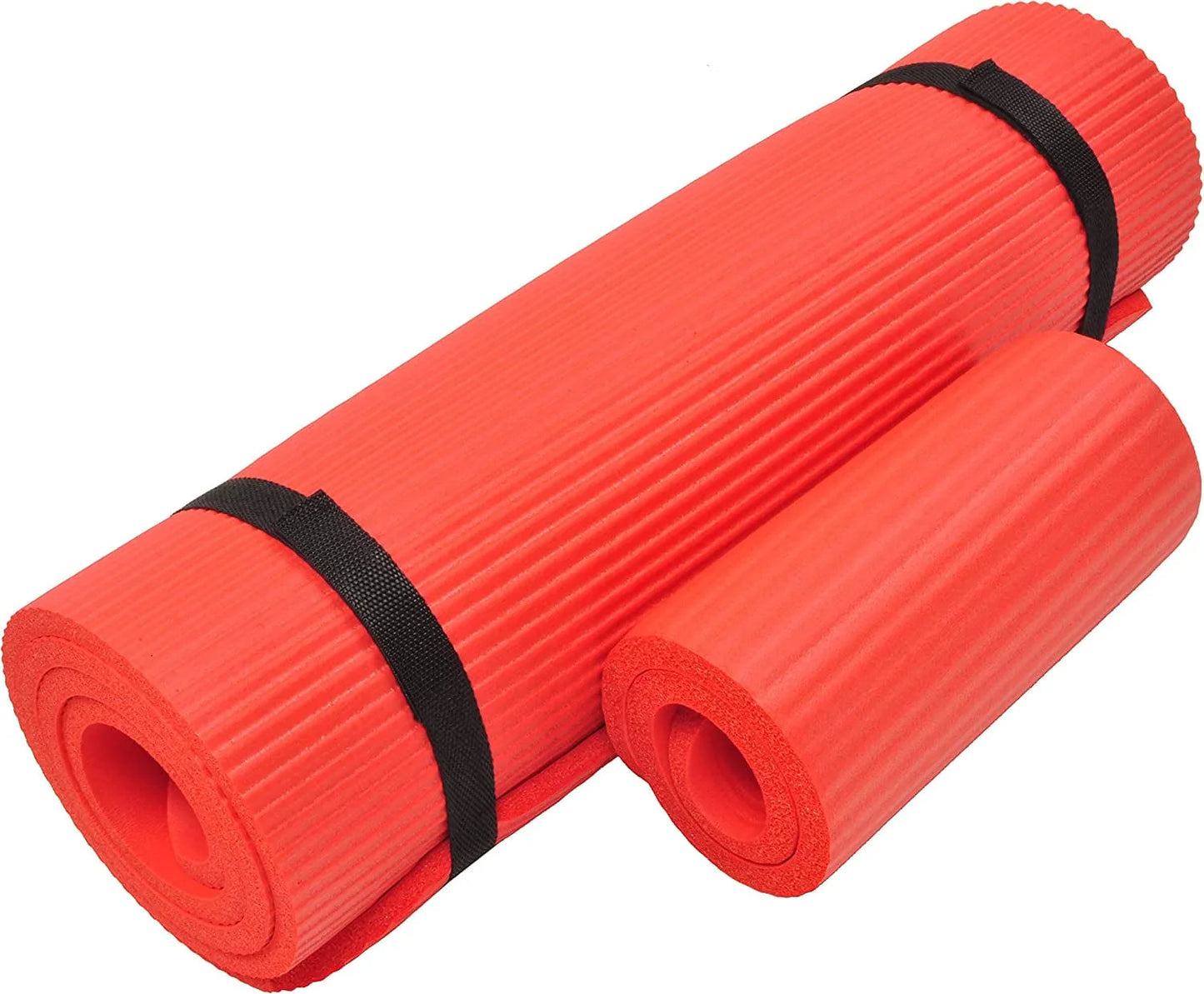 Balancefrom Everyday Essentials 1/2-Inch Extra Thick High Density Anti-Tear Exercise Yoga Mat with Knee Pad and Carrying Strap