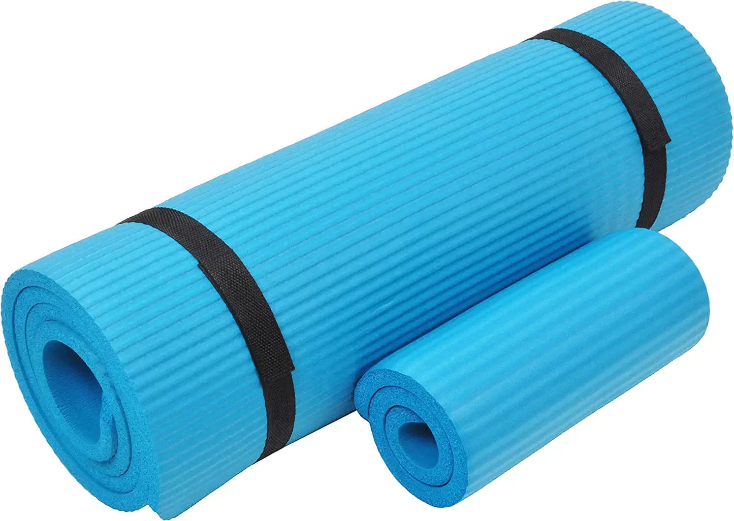 Balancefrom Everyday Essentials 1/2-Inch Extra Thick High Density Anti-Tear Exercise Yoga Mat with Knee Pad and Carrying Strap