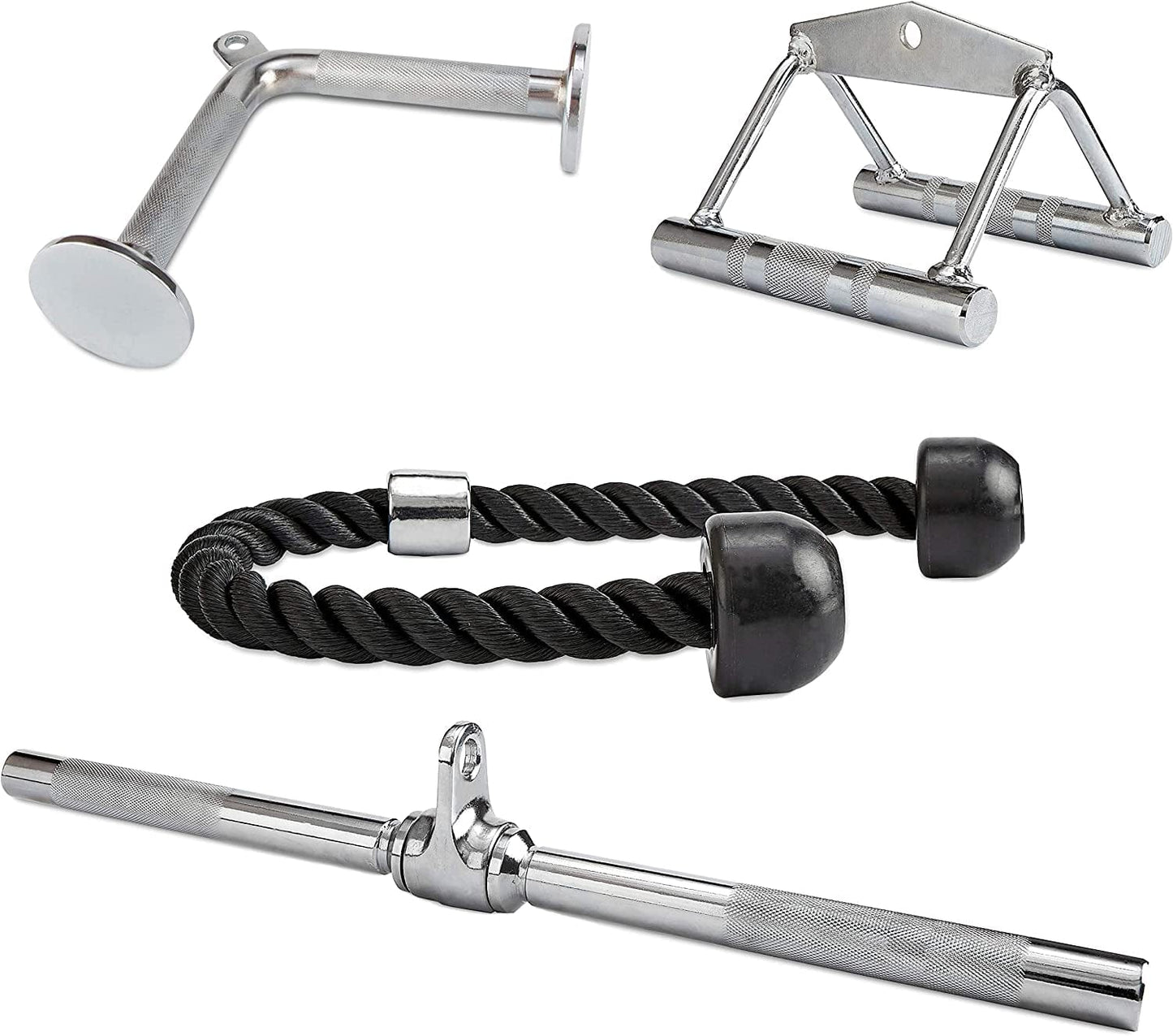 Balancefrom Multi-Function Adjustable Power Cage with J-Hooks, Safety Straps and Optional LAT Pulldown Attachment and Cable Crossover