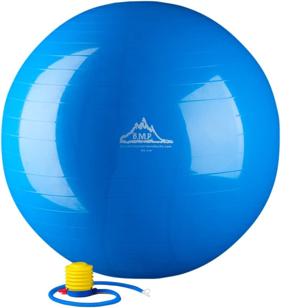 Black Mountain Products 2000Lbs Static Strength Exercise Stability Ball with Pump
