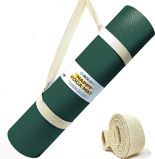 Boldfit Yoga Mat for Women and Men with Carry Strap EVA Material Extra Thick Exercise Mat for Workout Yoga Fitness Pilates and Meditation, anti Tear anti Slip for Home & Gym Use