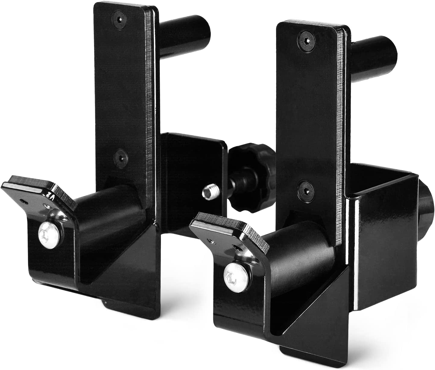 Yes4All Alloy Steel Barbell Holder J-Hooks 2X2 for Power Rack, 1,000 Lbs Capacity Attachments for Squat Rack Weight Cage (Fit Power Rack 2X2)