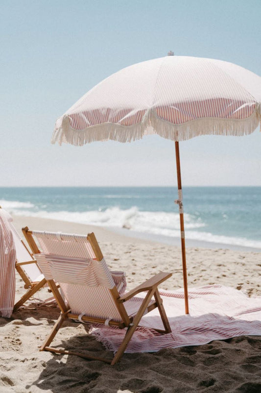 The Beach Blanket in Pink Stripe