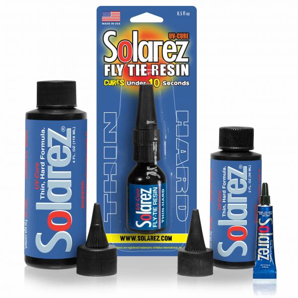 HARELINE SOLAREZ FLY TIE THIN HARD FORMULA 4.0 OZ BOTTLE